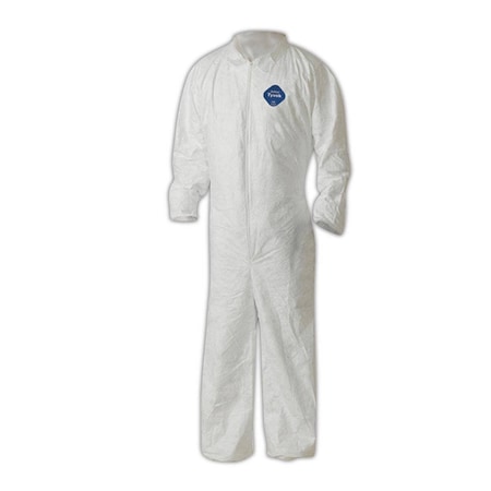 Dupont Disposable Coveralls, Collared, XL, Tyvek, Serged Seam, White CVC11-XL
